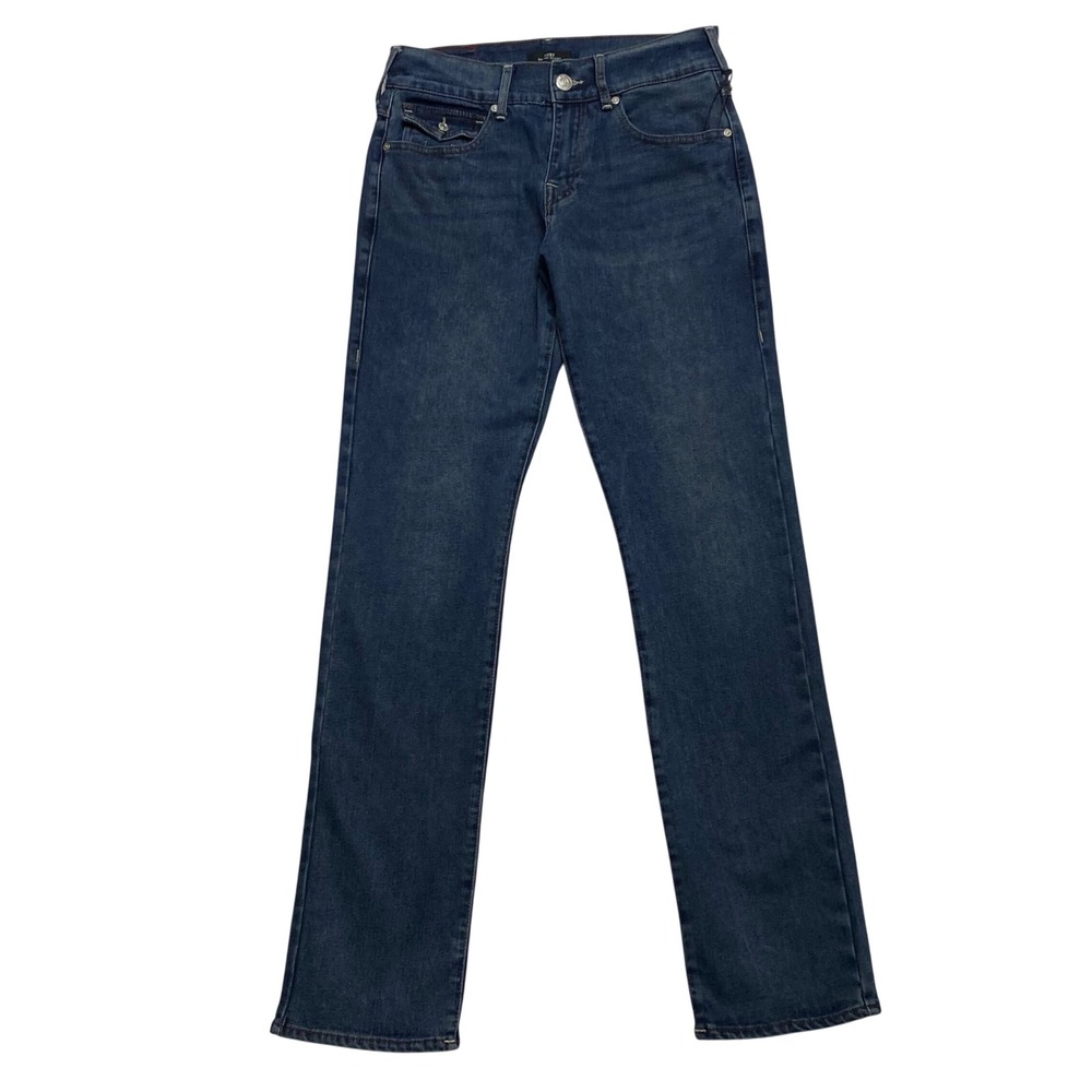 True Religion Geno Straight Leg Jeans Dark Wash Denim Size 30 NWT